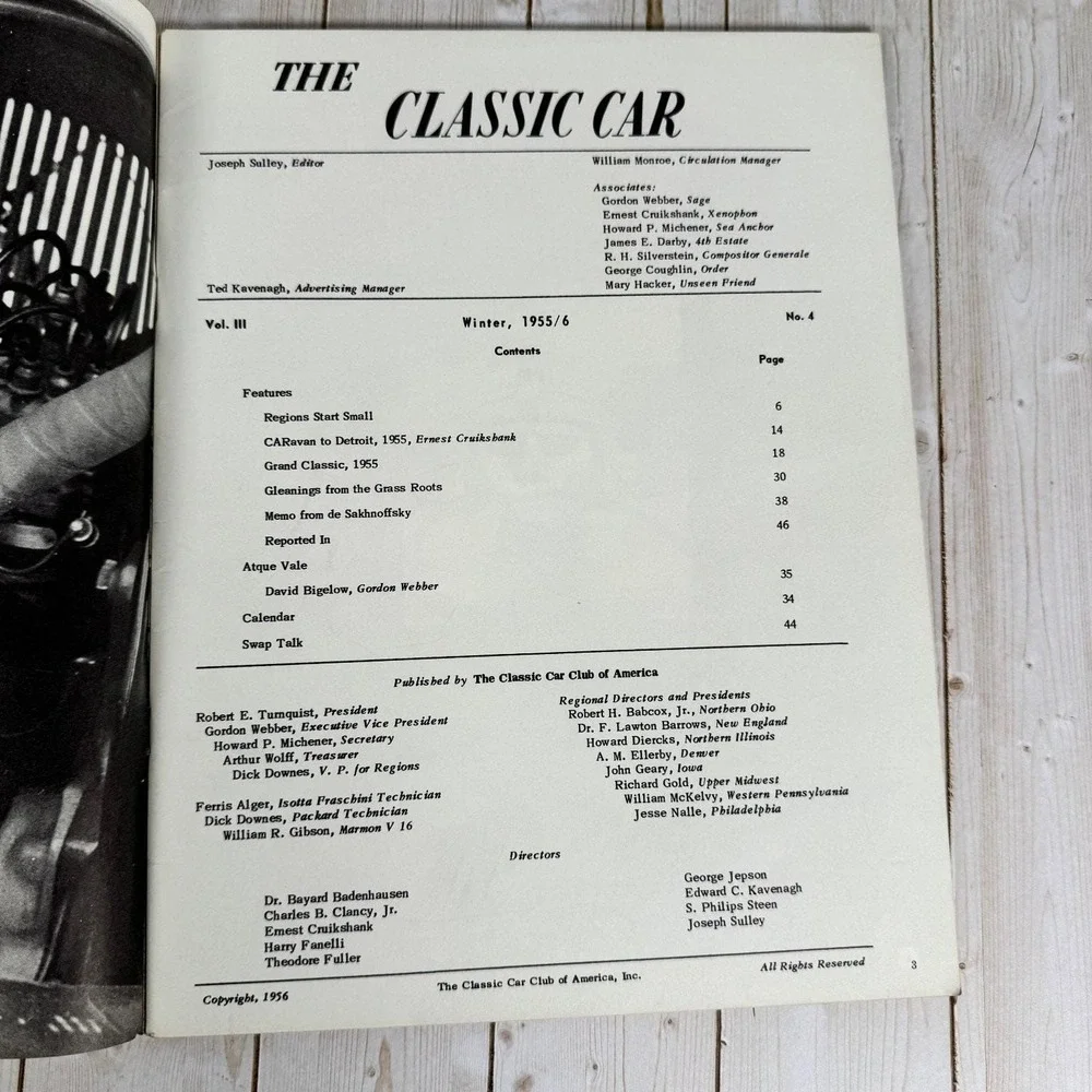 The Classic Car Magazine 1955 Summer Autumn Annual Review CCCA Set